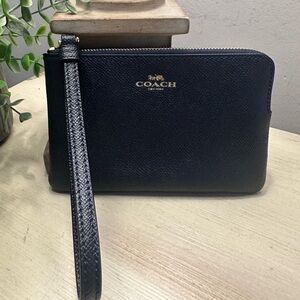 Coach Navy Blue Wristlet
